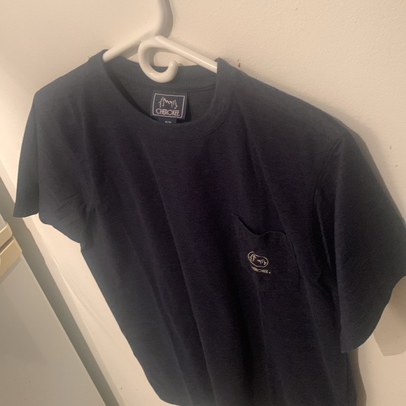 Super High Quality Cherokee Heavy Cotton Midnight Blue Tshirt SZ Medium 🔥🔥🔥 - Picture 2 of 6